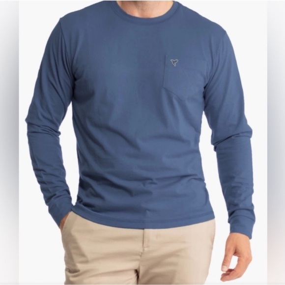 Birddogs Blue Long Sleeve Crewneck Relaxed Fit T-Shirt Men’s Size Large - Picture 1 of 5
